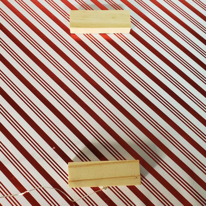 blocks to hold lights in wood panel