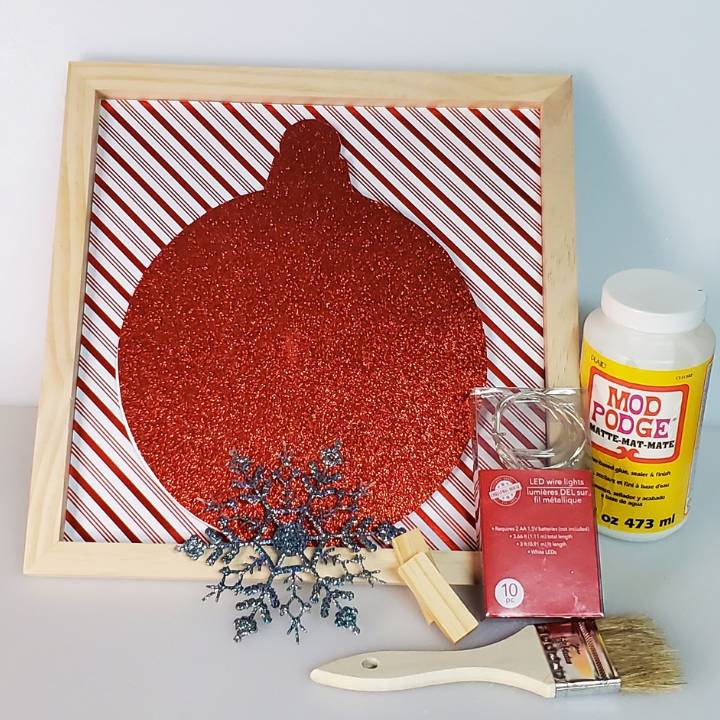 supplies needed to finish ornament Christmas box