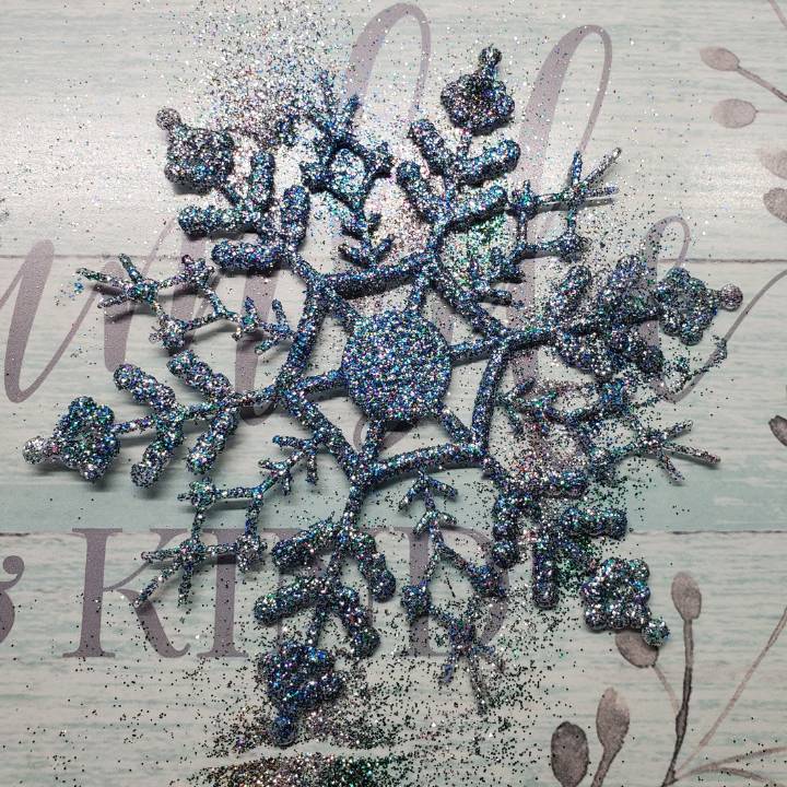Dollar tree snowflake with glitter