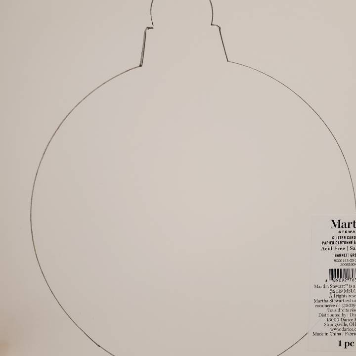 back of cardstock paper with ornament to be cut out
